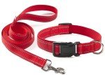 Reflective Nylon Dog Collar and Leash Set