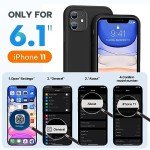Miracase Compatible with iPhone 11 Phone Case, with Screen Protector, Liquid Silicone Gel Rubber Full Body Drop Protection Shockproof Cover Phone Case for iPhone 11 6.1 inch(Black)