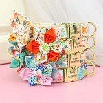 Floral Pattern Dog Collar with Personalized Buckle