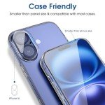 amFilm Auto-Alignment OneTouch for iPhone 16 Plus [6.7''] Screen Protector + Camera Lens Protector, Tempered Glass, 30 seconds Installation, Bubble Free, Case Friendly, Anti-Scratch [2+2 Pack]