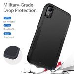 Hsefo Compatible with iPhone XR Case, Heavy Duty Protection Shockproof Dropproof Dustproof Anti-Scratch Phone Case Cover for xr -Black