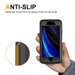 jaroco for iPhone SE Case 2022/2020/3rd/2rd,iPhone 8/7 case [Shockproof] [Dropproof] [Military Grade Drop Tested] with Non-Slip Removable Heavy Duty Full Body Phone Case-Black