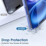 amFilm Auto-Alignment OneTouch for iPhone 16 Plus [6.7''] Screen Protector + Camera Lens Protector, Tempered Glass, 30 seconds Installation, Bubble Free, Case Friendly, Anti-Scratch [2+2 Pack]