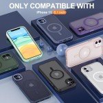 Hython Case for iPhone 11 Case Magnetic Translucent Matte Phone Cases 6.1" [Compatible with MagSafe] Thin Slim Fit Shockproof Bumper Hard Protective Cover for Women Men Girls, Frosted Black