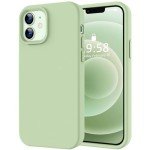 LOVE 3000 Designed for iPhone 12 Case/iPhone 12 Pro Case, Premium Silicone with [Soft Anti-Scratch Microfiber Lining] Shockproof Protective Phone Case for Men Women Girls 6.1", Matcha