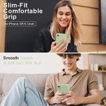 Vooii Compatible with iPhone XR Case, Upgraded Liquid Silicone with [Flat Edges] [Camera Protection] [Soft Anti-Scratch Microfiber Lining] Phone Case for iPhone 10 XR 6.1 inch - Matcha