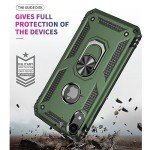 Yiakeng for iPhone XR Case, iPhone XR Phone Case with Screen Protector, Military Grade Protective Cases with Ring for iPhone XR (Military Green)