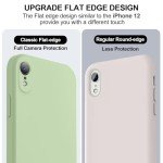 Vooii Compatible with iPhone XR Case, Upgraded Liquid Silicone with [Flat Edges] [Camera Protection] [Soft Anti-Scratch Microfiber Lining] Phone Case for iPhone 10 XR 6.1 inch - Matcha