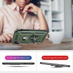 Yiakeng for iPhone XR Case, iPhone XR Phone Case with Screen Protector, Military Grade Protective Cases with Ring for iPhone XR (Military Green)