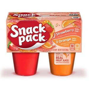 Strawberry & Orange Juicy Gel Snack Cups, 4 Pack