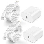 2 Pack for i Phone Charger Fast Charger 10 FT 20W PD i Phone USB C Fast Charger Block with 10 Foot USB C Fast Charging Cable Compatible with iP14 Plus/14/13/12/11 Pro Max/XS/Max