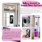 JingJinYY 2 Pack Silicone Suction Phone Case Mount, Non Slip Sticky Phone Grip for Cellphone, Silicon Adhesive Suction Cup Phone Mount, Strong Grip Holder for Selfies and Videos (Light Pink)