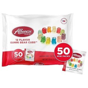 Gummy Bear Snack Packs - 12 Flavors, 50 Count