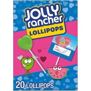 JOLLY RANCHER Valentine's Fruit Lollipop Box, 20 Count