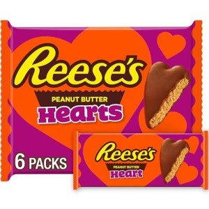 REESE'S Milk Chocolate Peanut Butter Hearts - 6 Pack