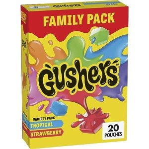 Gushers Fruit Snacks Family Pack, 20 Pouches