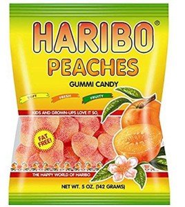 Haribo Peaches Gummies, 5 oz Bag