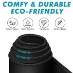 TONOS Black Mouse Pad 11 x 8.7 x 0.1 in. Basic Big Mouse Pad with Stitched Edges and Non-Slip Rubber Base, Premium-Textured Mouse Pad for Laptop, Computer & PC, Gaming & Working, Waterproof Mousepad