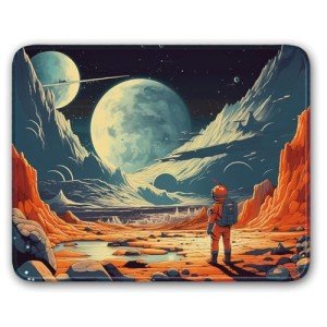 Flodirise Space Themed Design, Vibrant Color Mouse Pad Travel Mouse Pad for Gaming Cloth Mouse Pad Laptop Mouse Pad, 26x21cm