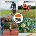 24 Flexible Soccer Training Cones with Bag