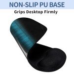 Tharney Ergonomic Mouse Pad with Wrist Rest Support, Mousepad with Comfortable Gel Wrist and Non-Slip PU Base for Pain Relief, Computer, Laptop, Office, Home (Black)