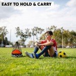 24 Flexible Soccer Training Cones with Bag