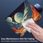 Flodirise Space Themed Design, Vibrant Color Mouse Pad Travel Mouse Pad for Gaming Cloth Mouse Pad Laptop Mouse Pad, 26x21cm