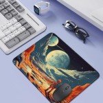 Flodirise Space Themed Design, Vibrant Color Mouse Pad Travel Mouse Pad for Gaming Cloth Mouse Pad Laptop Mouse Pad, 26x21cm