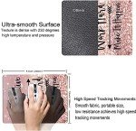 Inspirational Quote Mouse Pad, Stay Positive Work Hard and Make It Happen Motivational Pad for Women, Square Waterproof Non-Slip Rubber Base MousePads Office Laptop