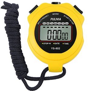 PULIVIA Digital Stopwatch Timer for Sports, Yellow
