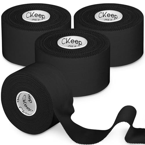 Black Athletic Tape - 4 Pack, No Residue