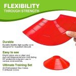 25 Agility Soccer Cones with Carry Bag - Red