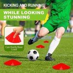 25 Agility Soccer Cones with Carry Bag - Red