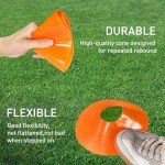 25 Pack Plastic Agility Training Cones with Bag