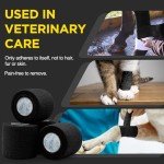 Self Adhesive Bandage Wrap - 12 Rolls Black