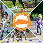 25 Pack Plastic Agility Training Cones with Bag