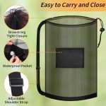 Large Mesh Ball Bag with Drawstring and Pocket