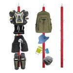 Portable Hockey Gear Drying Rack with Hooks