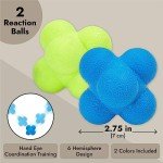 2 Pack Rubber Reaction Balls for Agility Training