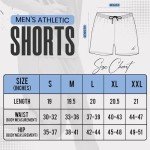 NY Threads Men's Athletic Shorts Quick Dry Loose-Fit Lightweight Running Workout Gym Shorts with Pockets, XX-Large, Navy
