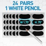 Customizable Eye Black Stickers for Kids - White Pencil