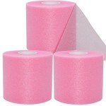 Pink Prewrap Tape for Sports and Hair – 3 Rolls