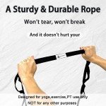 Yoga Stretch Strap with Loops for Therapy & Fitness