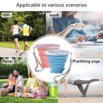 2-Pack Collapsible Silicone Travel Cups - Pink & Blue