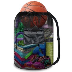 Durable Mesh Drawstring Bag for Sports & Travel