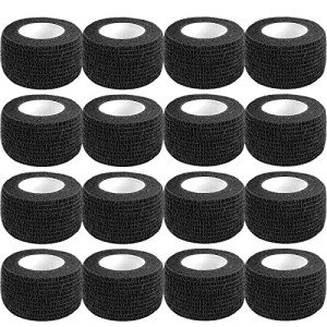 Black Self Adhesive Bandage Wrap - 16 Pack