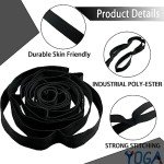 Yoga Stretch Strap with Loops for Therapy & Fitness