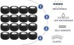 Black Self Adhesive Bandage Wrap - 16 Pack
