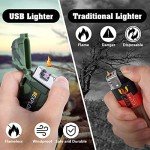 Usb Rechargeable Windproof Plasma Lighter for Outdoors