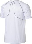 TSLA Men's Workout Running Shirts, Dry Fit Moisture Wicking T-Shirts, Sports Gym Athletic Short Sleeve Shirts, Support line with Reflective White, X-Small